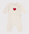 Ensemble en tricot laine et coton motif coeur bébé rouge MARSHMALLOW/blanc CORRIDA