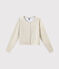 Feestelijke cardigan meisjes wit ECUME/bruin EM DORE