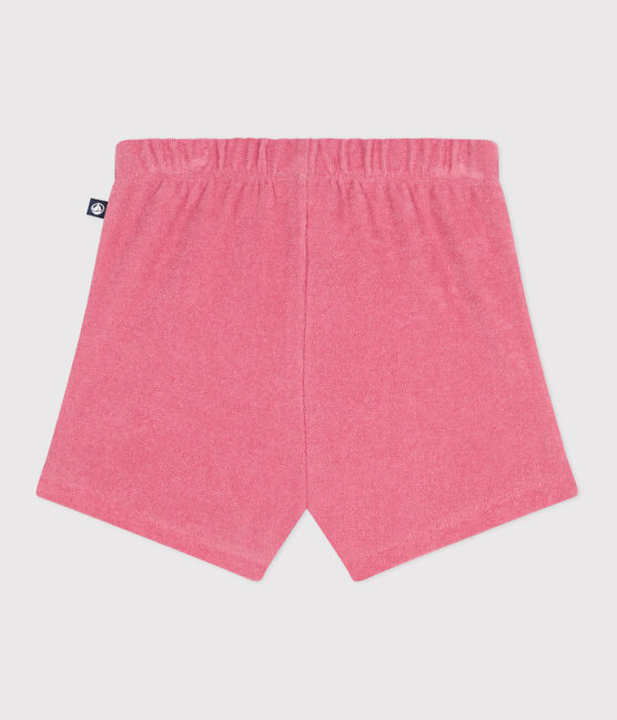 Babyshort van katoenen badstof roze PEONIA