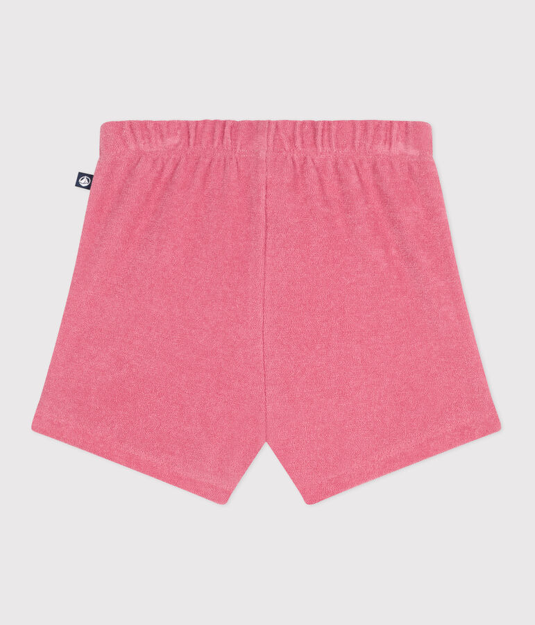 Short b&eacute;b&eacute; en coton &eacute;ponge rose