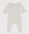 Pyjama bébé  en velours gris BELUGA CHINE