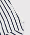 Gestreept T-shirt meisjes kinderen wit MARSHMALLOW/blauw SMOKING