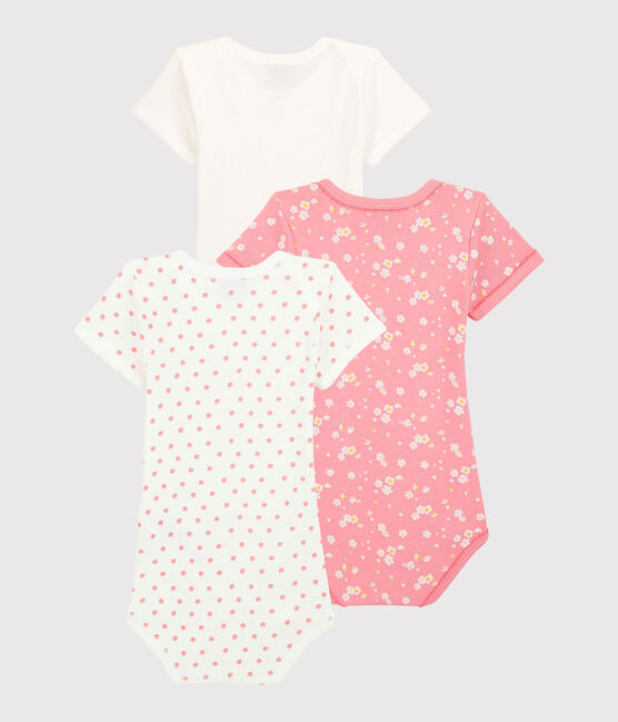Set van 3 lente-rompertjes met korte mouwen voor babymeisjes variante 1