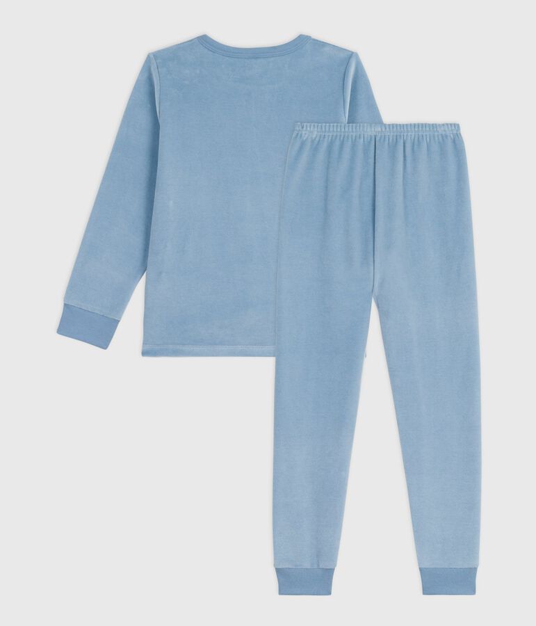 Fluwelen kinderpyjama blauw