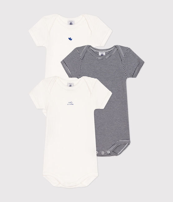 Lot de 3 bodies manches courtes en coton bébé variante 1