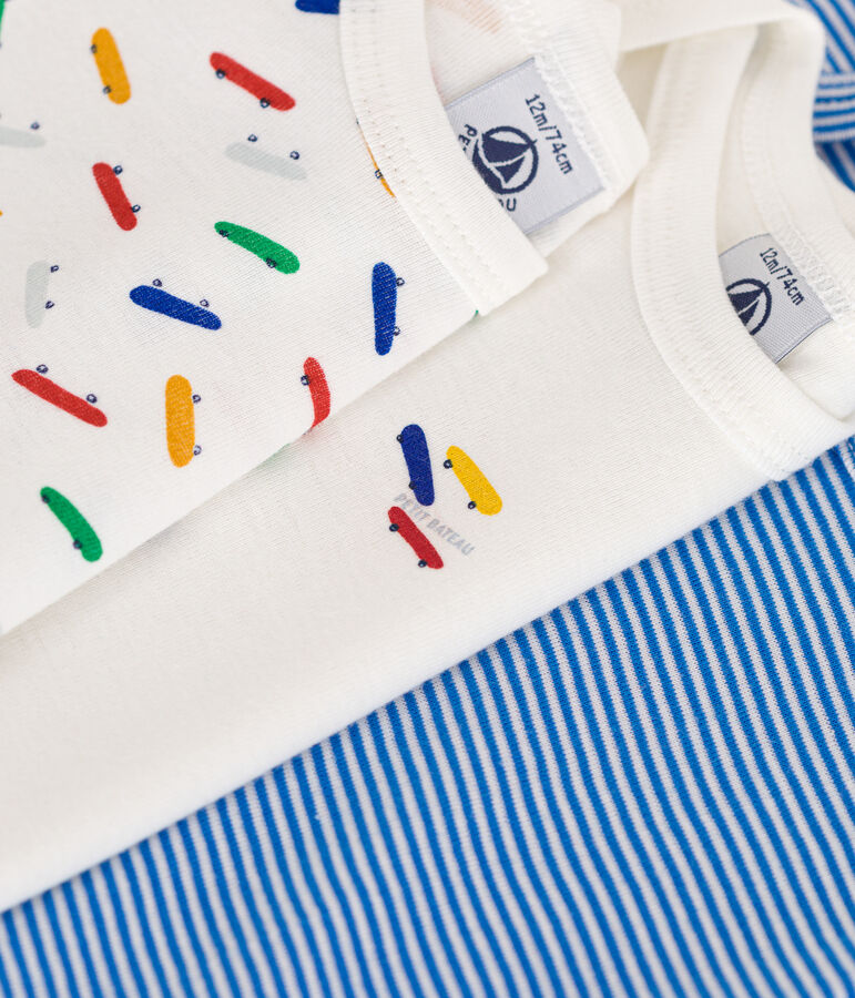 Lot de 3 bodies manches courtes skate en coton b&eacute;b&eacute; variante 1