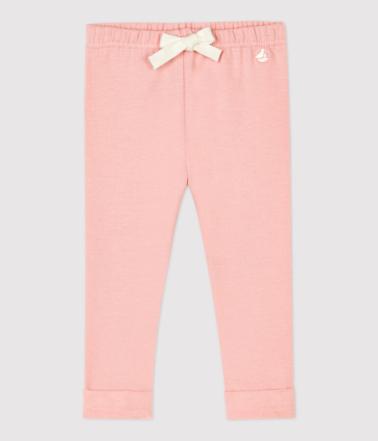 Pantalon en coton bio b&eacute;b&eacute;. rose