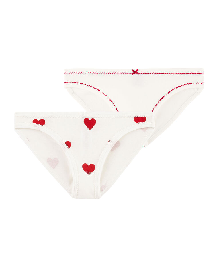 Lot de 2 culottes coeur femme multicouleur