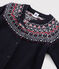 Katoenen, wollen cardigan meisjes kinderen blauw SMOKING/wit MULTICO