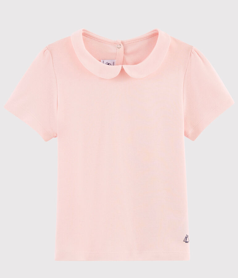 Tee-shirt manches courtes en coton enfant fille rose