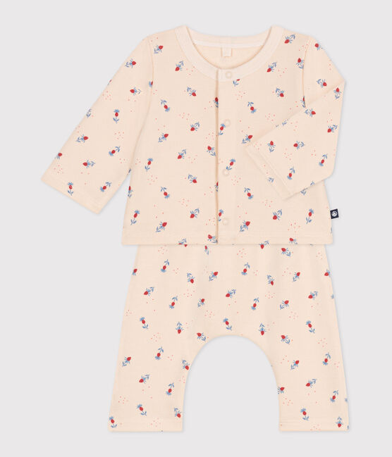 Tweedelig katoenen babysetje wit AVALANCHE/ MULTICO