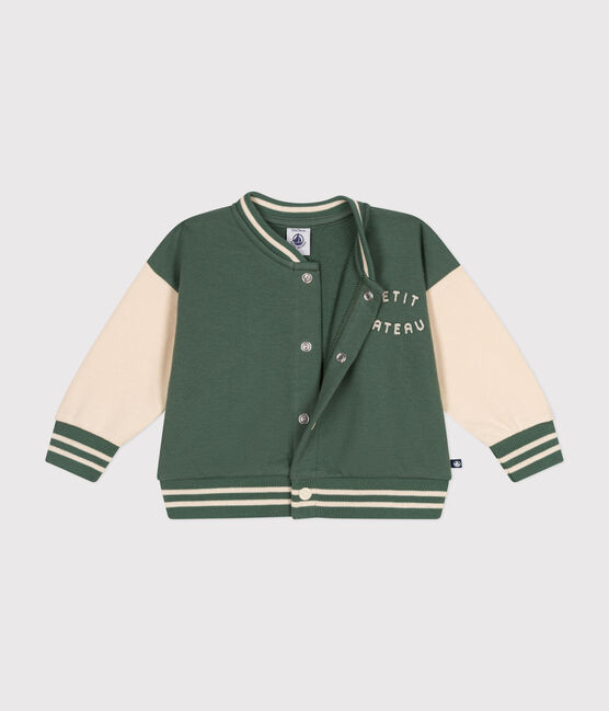 Baseballjasje in fleece voor baby's groen CROCO/ AVALANCHE