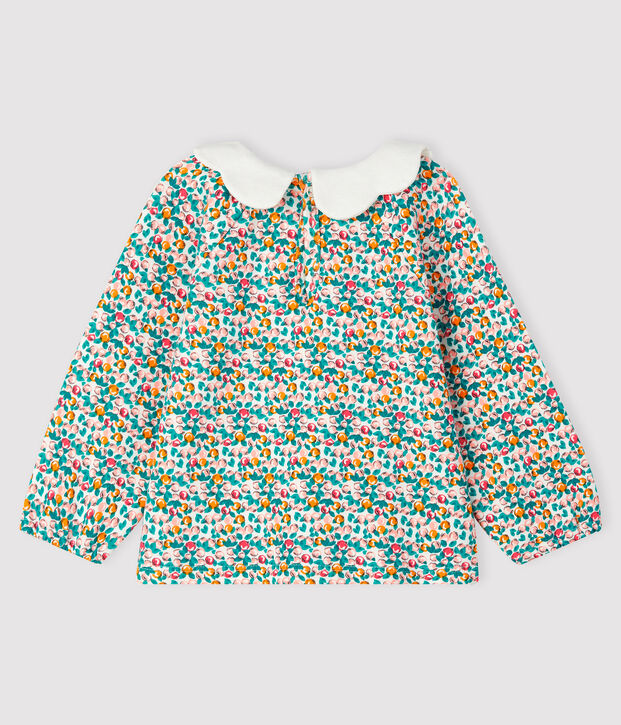 Blouse met lange mouwen babymeisje wit/multicouleur