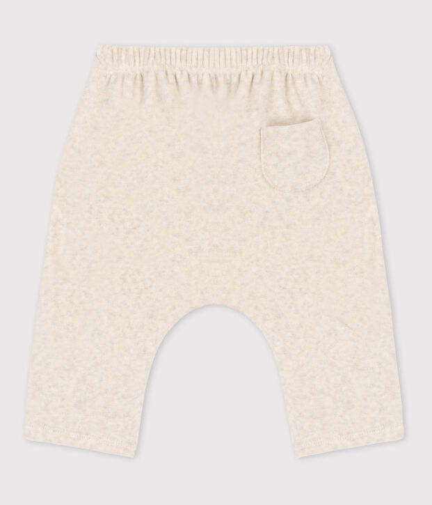 Pantalon b&eacute;b&eacute; en velours en coton beige chin&eacute;