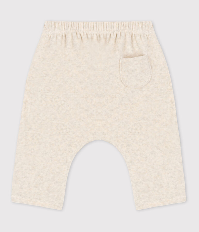Pantalon b&eacute;b&eacute; en velours en coton beige