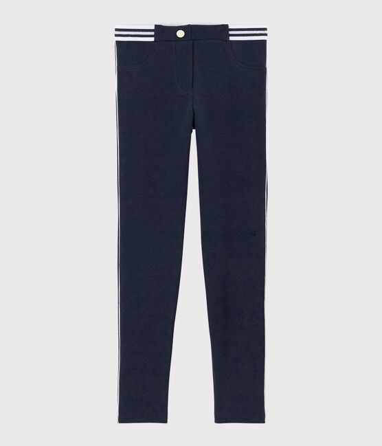 Jegging van katoen-elastaan voor meisjes blauw SMOKING