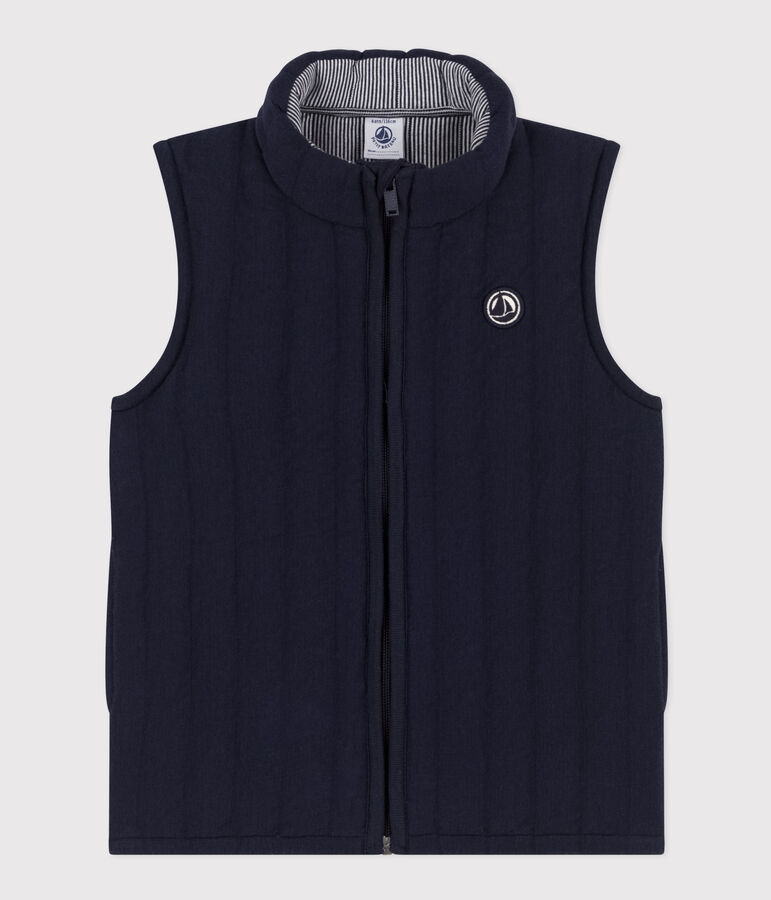 Mouwloze vest in tubic voor jongens en meisjes blauw