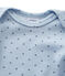 Body met lange mouwen in wol/katoen voor babyjongens blauw FRAICHEUR/grijs TEMPETE