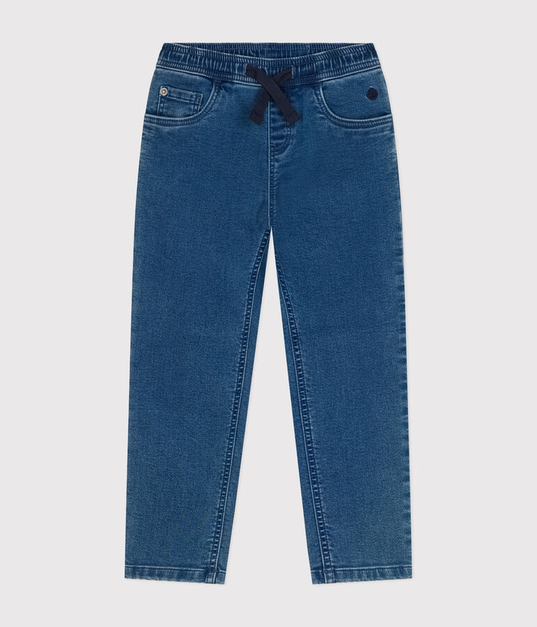 Broek in denim voor jongens, regular fit blauw BLEU DELAVE