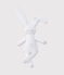 Witte konijnenknuffel van jersey wit ECUME