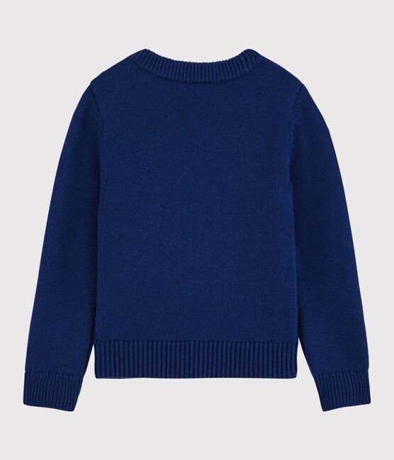 Pull laine et coton enfant garçon bleu MAJOR