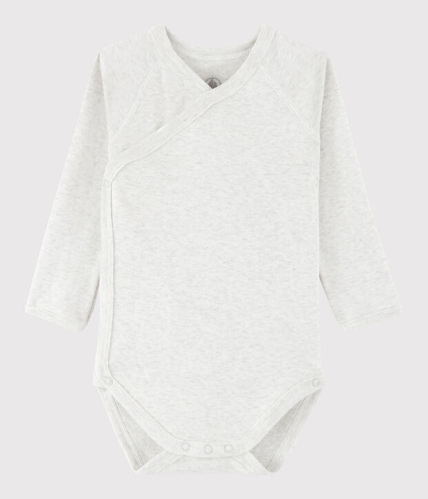 Body crois&eacute; manches longues b&eacute;b&eacute; fille-gar&ccedil;on beige chin&eacute;