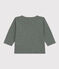 Gevlamd t-shirt met lange mouwen in jersey voor baby's groen THUYA