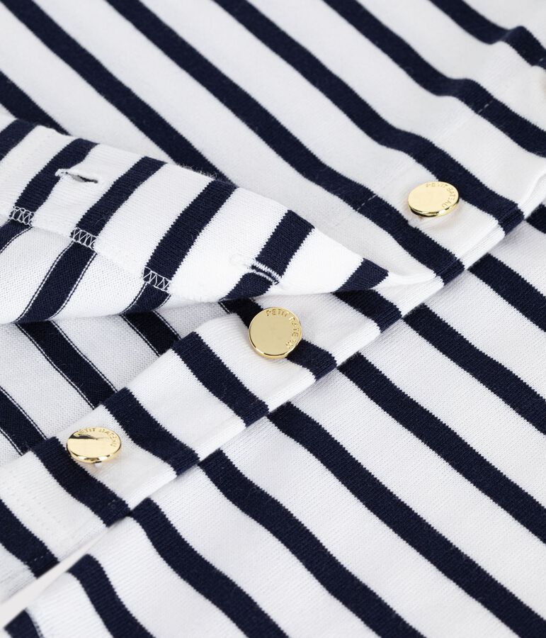 Marini&egrave;re femme en coton blanc/bleu