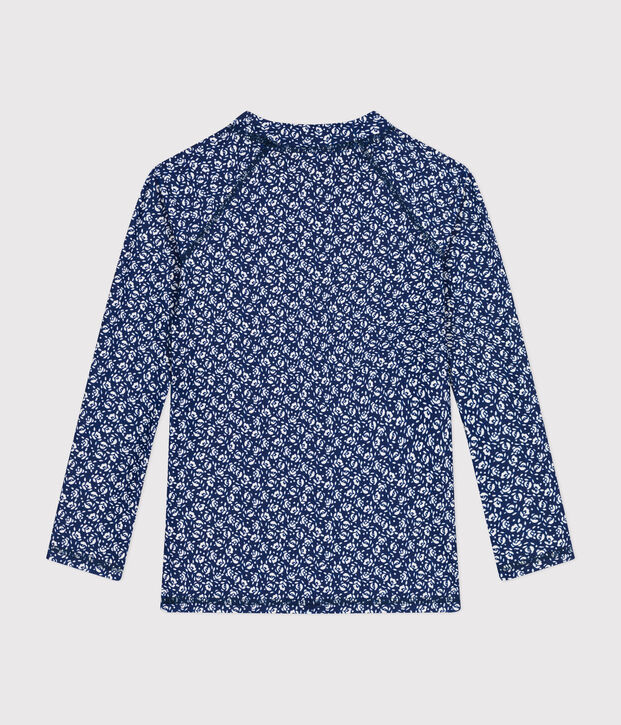 Anti-UV T-shirt voor jongens blauw/wit