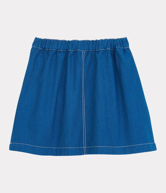 Meisjesrok van twill blauw MAJOR