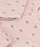Ensemble imprimé en tubique bébé rose SALINE/blanc MULTICO