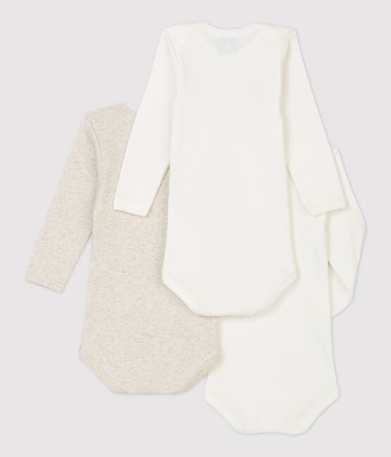 Lot de 3 bodies bébé en coton biologique. variante 1