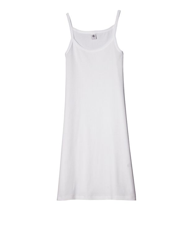 Robe &agrave; bretelles femme blanc Ecume