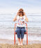 L'ICONIQUE T-shirt Water Family x Petit Bateau wit MARSHMALLOW