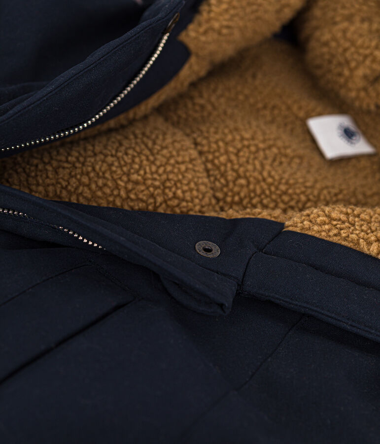 Parka doubl&eacute;e sherpa Femme bleu