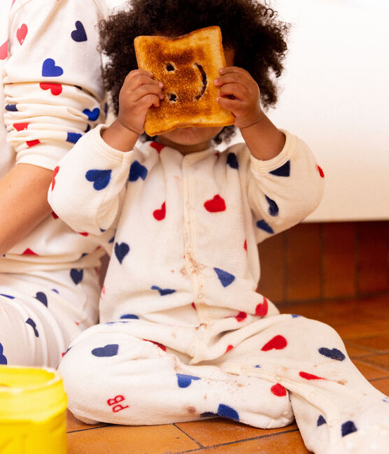 Slaappakje in fleece voor baby's wit AVALANCHE/ MULTICO