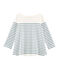 Marinière virevoltante femme blanc MARSHMALLOW/bleu FONTAINE