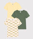 Setje met 3 katoenen T-shirts met korte mouw voor kinderen
