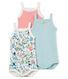 Lot de 3 bodies à bretelles bébé fille