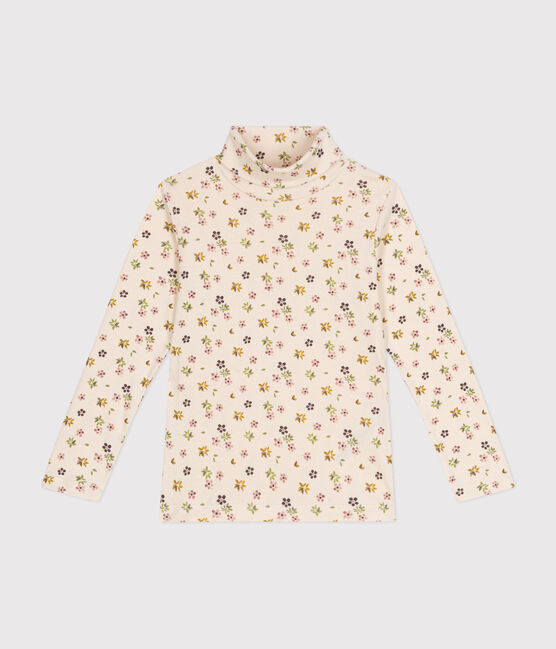 Sous-pull en coton enfant fille blanc AVALANCHE/ MULTICO