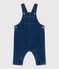 Salopette bébé en jean élasthanne jambes longues bleu DENIM MOYEN