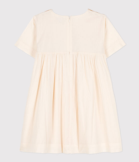 Robe en popeline enfant fille écru AVALANCHE