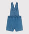Salopette courte en denim léger bébé bleu DENIM CLAIR