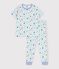 Katoenen kinderpyjama met korte mouwen en lange pijpen met print blauw/multicouleur