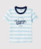 T-shirt met korte mouwen in katoen voor jongens PLEINAIR/ MARSHMALLOW