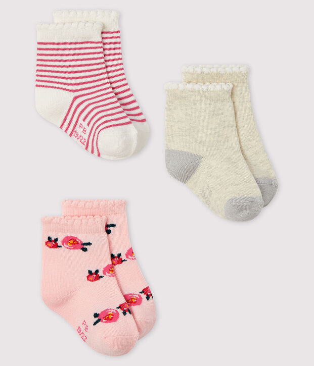 Set van 3 paar babysokken multicouleur