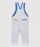Salopette baby van molton grijs BELUGA CHINE
