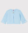 Cardigan bébé en tricot 100% coton bleu TOUDOU