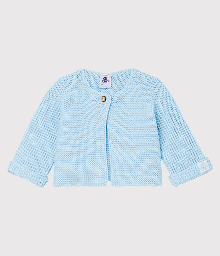 Cardigan baby van tricot 100% katoen blauw TOUDOU