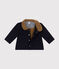 Babyjasje van wollen stof blauw SMOKING